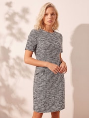 Roman Brown Petite Boucle Dress - Image 1 of 4
