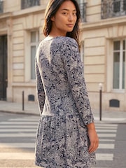 Roman Blue Petite Paisley Dress - Image 3 of 4