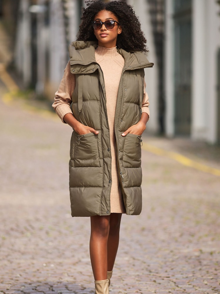 Mink Brown Padded Gilet - Image 2 of 7