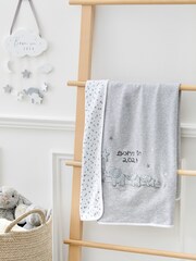 JoJo Maman Bébé Born in 2024 Reversible Jersey Shawl - Image 1 of 3