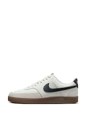 Nike Brown/White Court Vision Low Trainers - Image 2 of 10