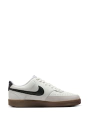 Nike Brown/White Court Vision Low Trainers - Image 3 of 10