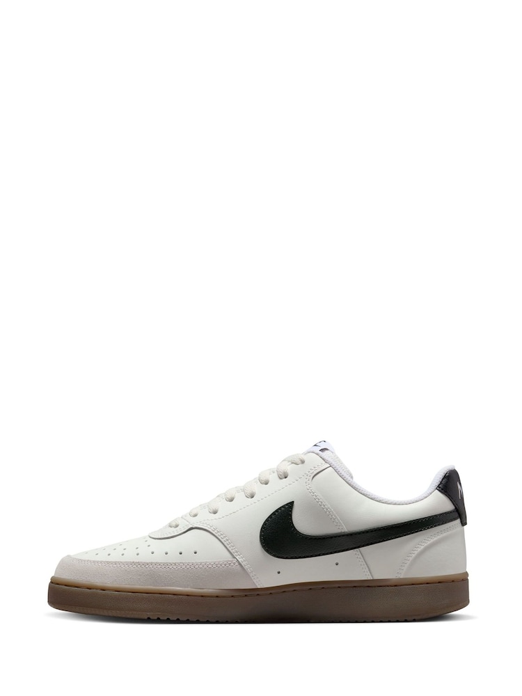 Nike Brown/White Court Vision Low Trainers - Image 4 of 10