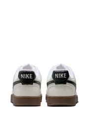 Nike Brown/White Court Vision Low Trainers - Image 6 of 10