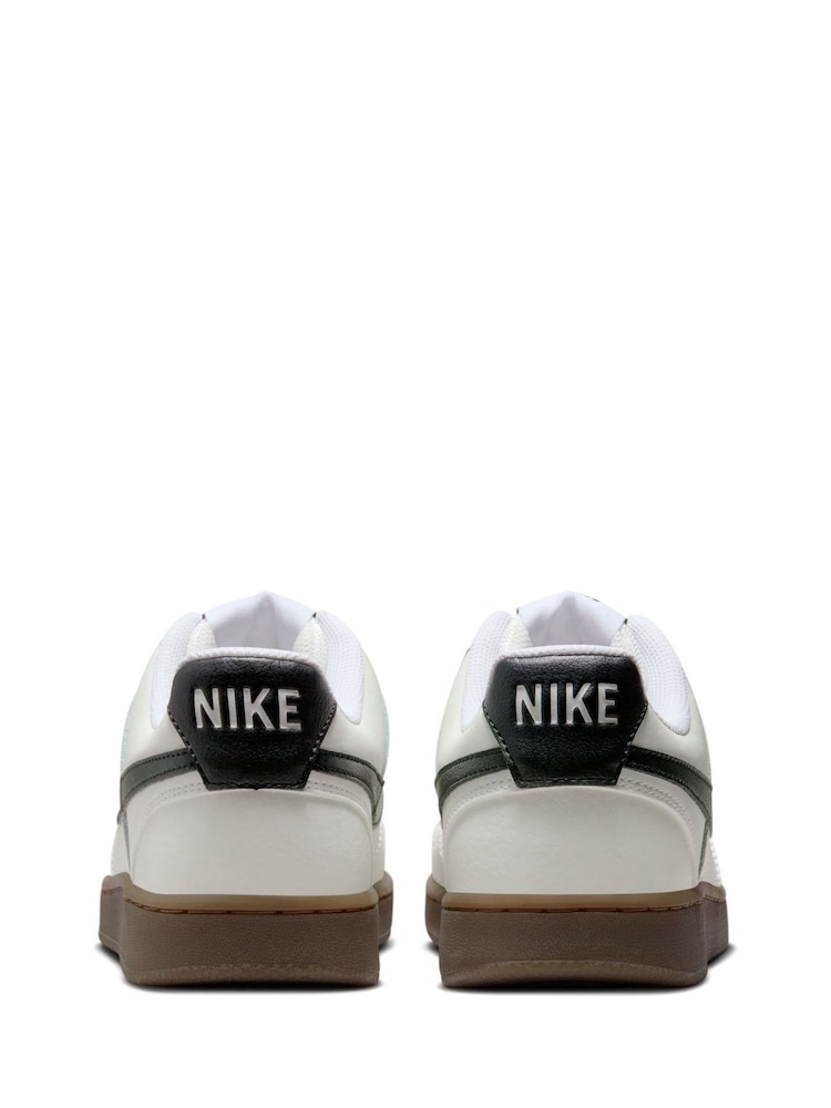 Nike Brown/White Court Vision Low Trainers - Image 6 of 10