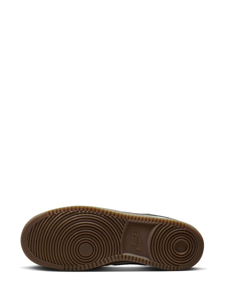 Nike Brown/White Court Vision Low Trainers - Image 8 of 10