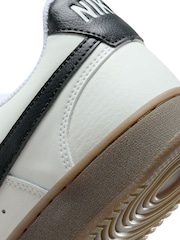 Nike Brown/White Court Vision Low Trainers - Image 9 of 10