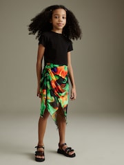 Multi Printed Asymmetric Skirt (3-16yrs) - Image 1 of 7