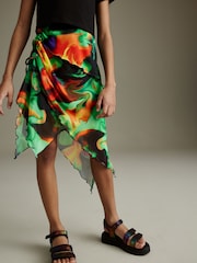 Multi Printed Asymmetric Skirt (3-16yrs) - Image 2 of 7