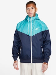Nike Blue Sportswear Windrunner Hooded Jacket - Image 1 of 7