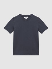 Reiss Airforce Blue Bless Senior Crew Neck T-Shirt - Image 2 of 8