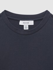 Reiss Airforce Blue Bless Senior Crew Neck T-Shirt - Image 8 of 8