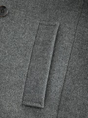 Charcoal Grey Soft Touch Peacoat with Wool - Image 10 of 11