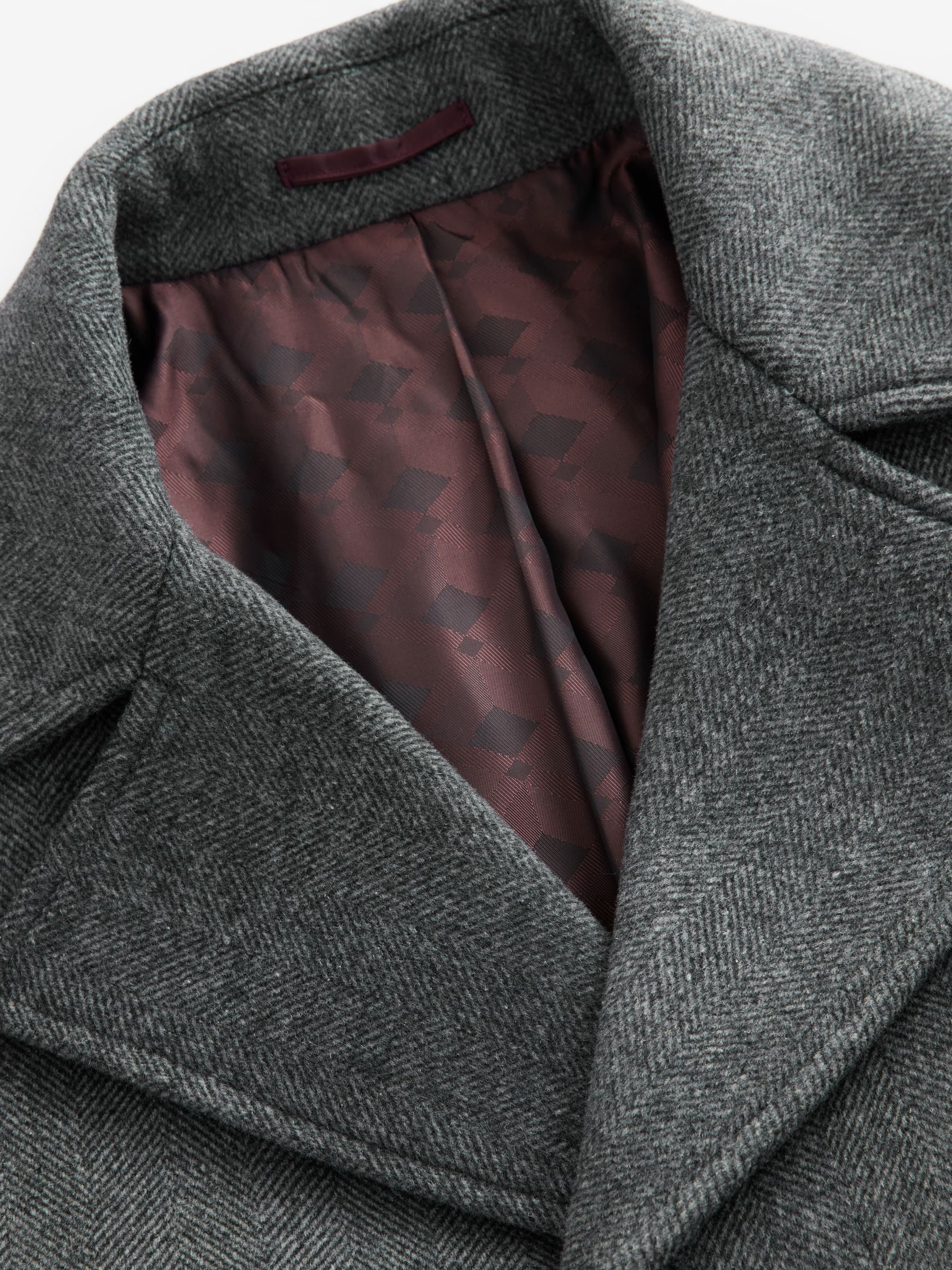 Buy Charcoal Grey Soft Touch Peacoat with Wool from Next Ireland