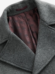 Charcoal Grey Soft Touch Peacoat with Wool - Image 11 of 11