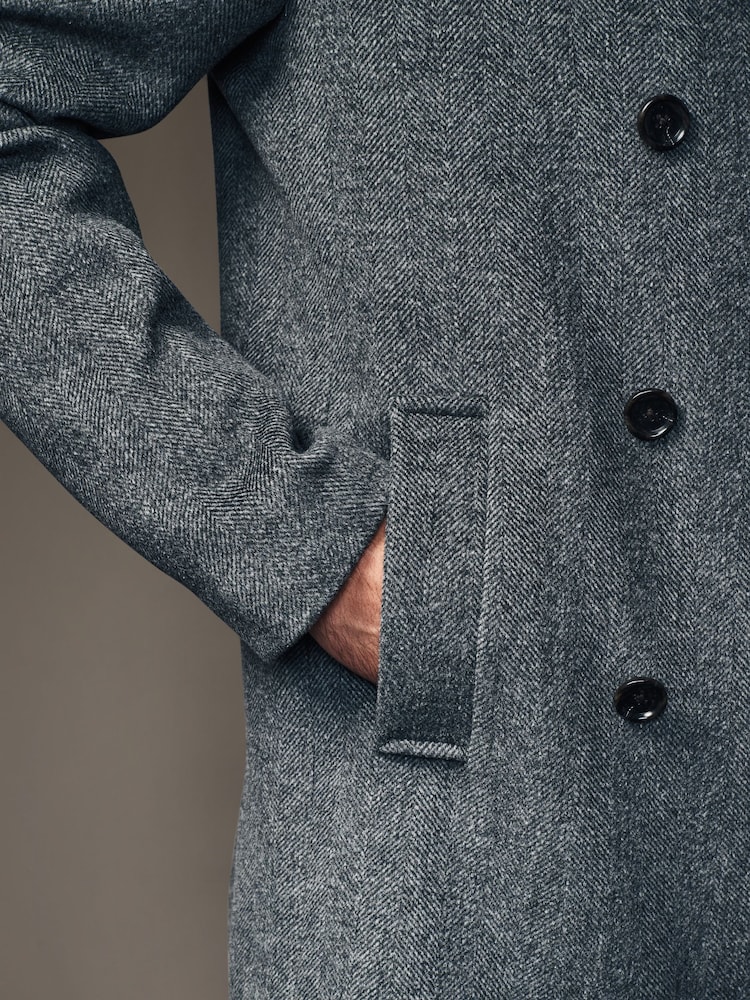 Gris de charbon de bois - Soft Touch Peacoat with Wool - Image 5 of 11