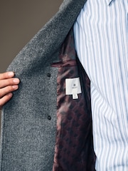 Charcoal Grey Soft Touch Peacoat with Wool - Image 6 of 11