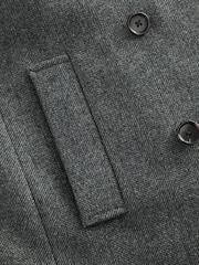 Charcoal Grey Soft Touch Peacoat with Wool - Image 9 of 11