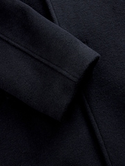 Navy Blue Soft Touch Peacoat with Wool - Image 10 of 10