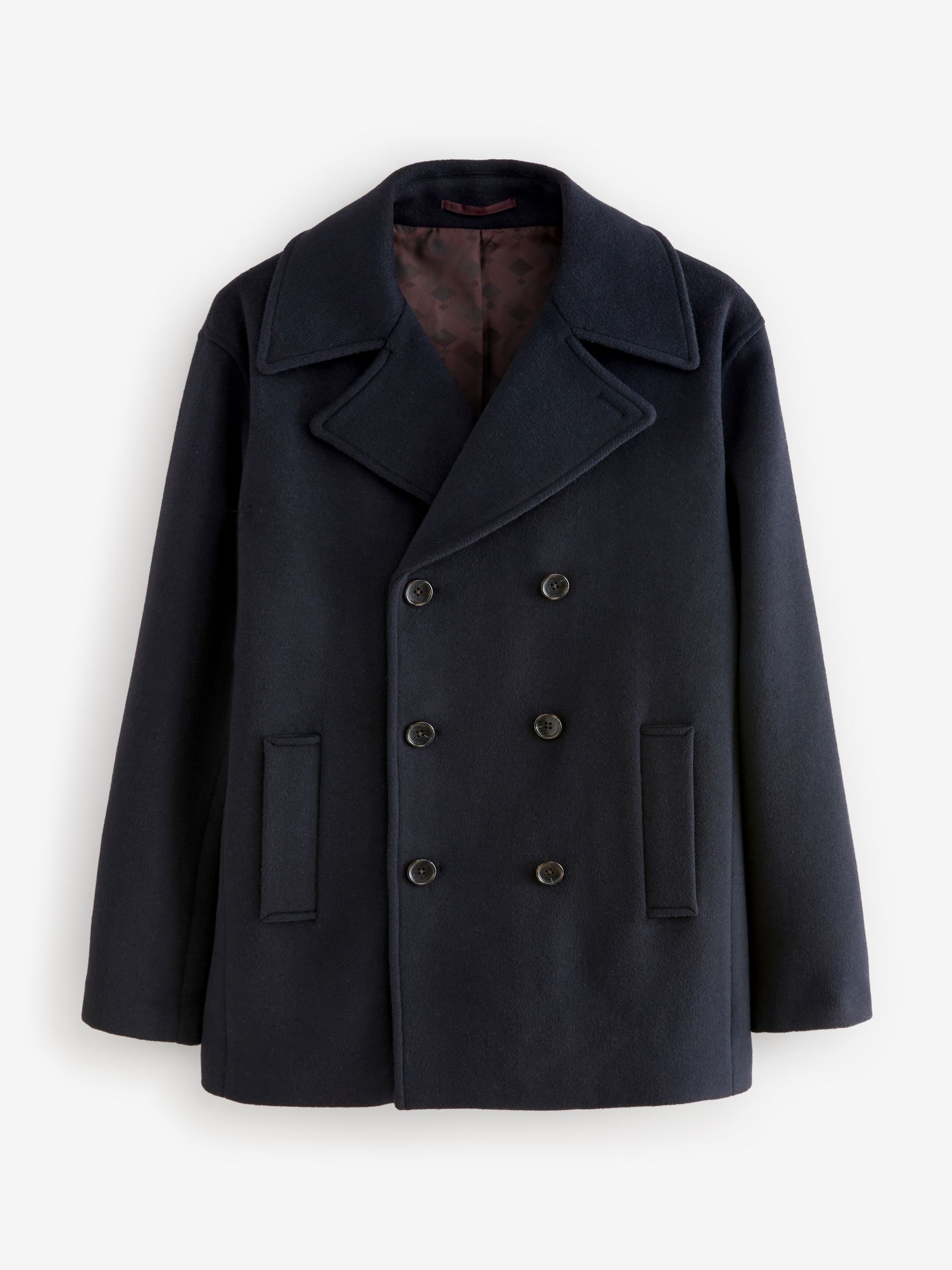 Navy wool peacoat mens store