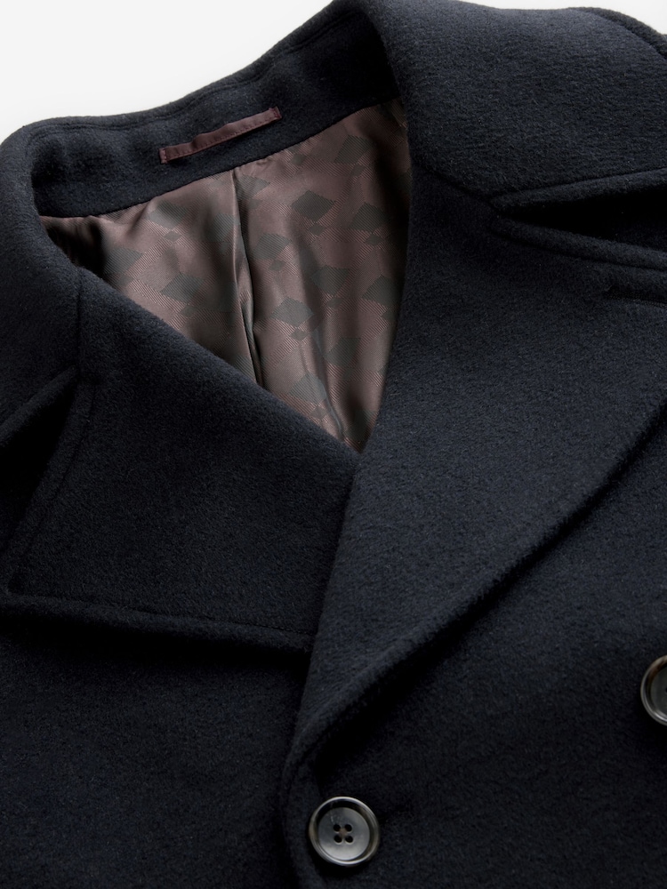 Donkerblauw - Soft Touch Peacoat with Wool - Image 8 of 10