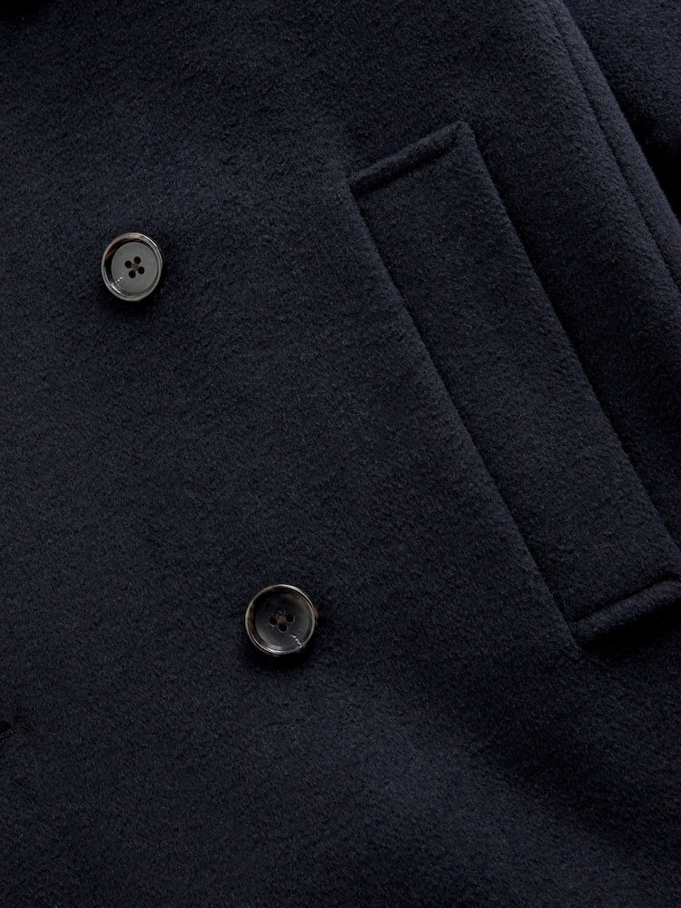 Donkerblauw - Soft Touch Peacoat with Wool - Image 9 of 10