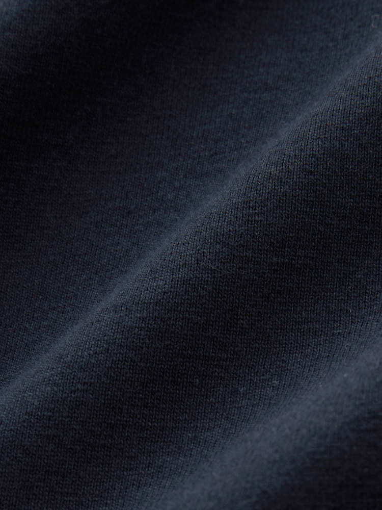 Navy Blue Regular Fit 100% Cotton Stag T-Shirt - Image 6 of 6