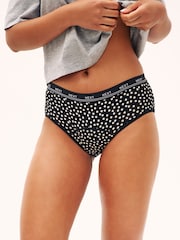 Black Spot Print Short Medium Flow Period Knickers 2 Pack - Image 3 of 8