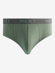 Blue/Green 4 pack Cotton Rich Briefs - Image 2 of 7