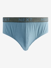 Blue/Green 4 pack Cotton Rich Briefs - Image 5 of 7