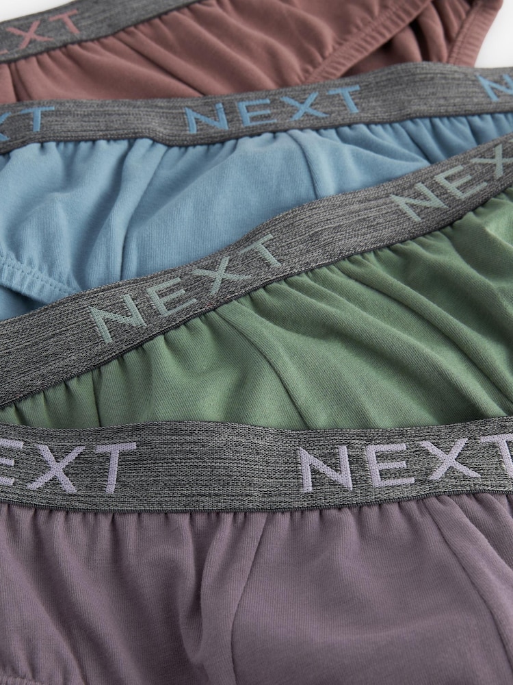 Blue/Green 4 pack Cotton Rich Briefs - Image 7 of 7