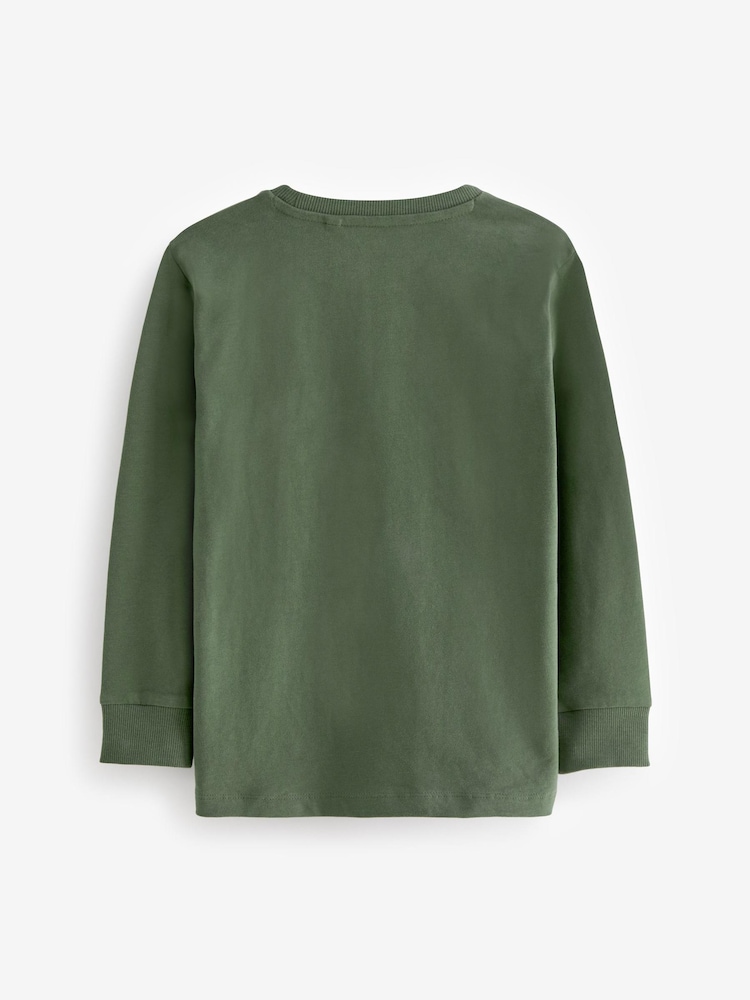 Green Monster Truck Long Sleeve Graphic T-Shirt (3-14yrs) - Image 2 of 3