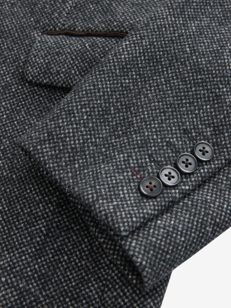 Grey Wool Rich Epsom Coat with Cord Collar - Image 5 of 6