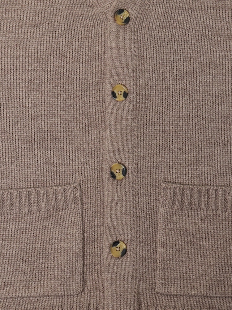 Threadbare Cream Wool Blend V-Neck Cardigan - Image 5 of 5 Threadbare Cream Wool Blend V-Neck Cardigan - Image 5 of 5