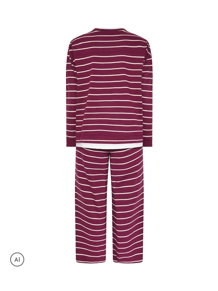 Yours Curve 2-In-1 Stripe Top & Trousers Co-Ord Set - Imagen 6 de 6