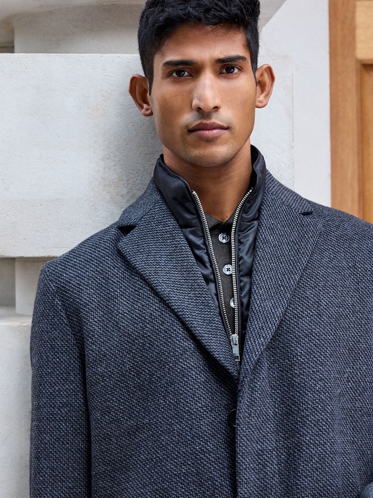 Темно-сірий - Blend пальто Mock Gilet Smart Epsom - Image 4 of 10