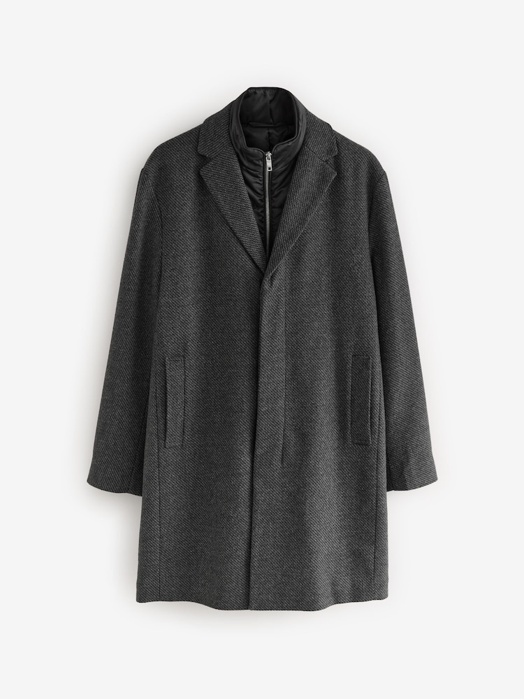 Темно-сірий - Blend пальто Mock Gilet Smart Epsom - Image 6 of 10