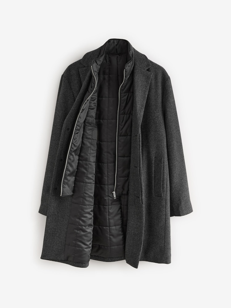 Темно-сірий - Blend пальто Mock Gilet Smart Epsom - Image 7 of 10