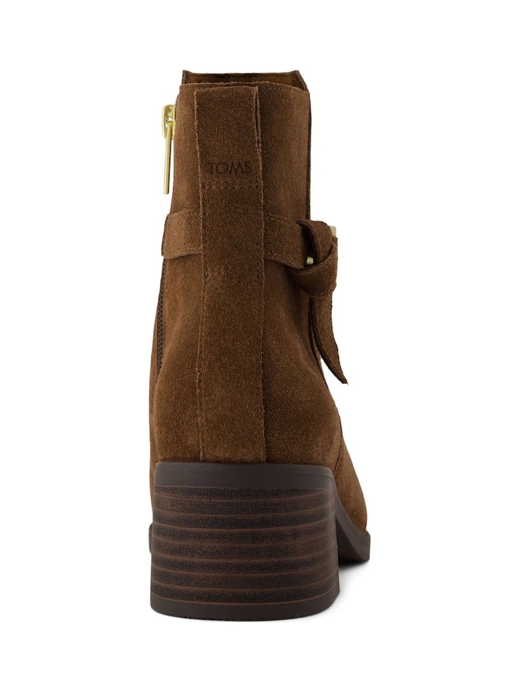 TOMS Brown Delilah Buckle Boots - Image 2 of 3 TOMS Brown Delilah Buckle Boots - Image 2 of 3