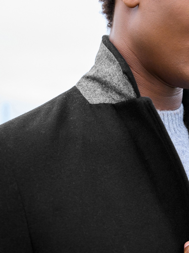 Black Epsom Overcoat with Wool - Image 4 of 11