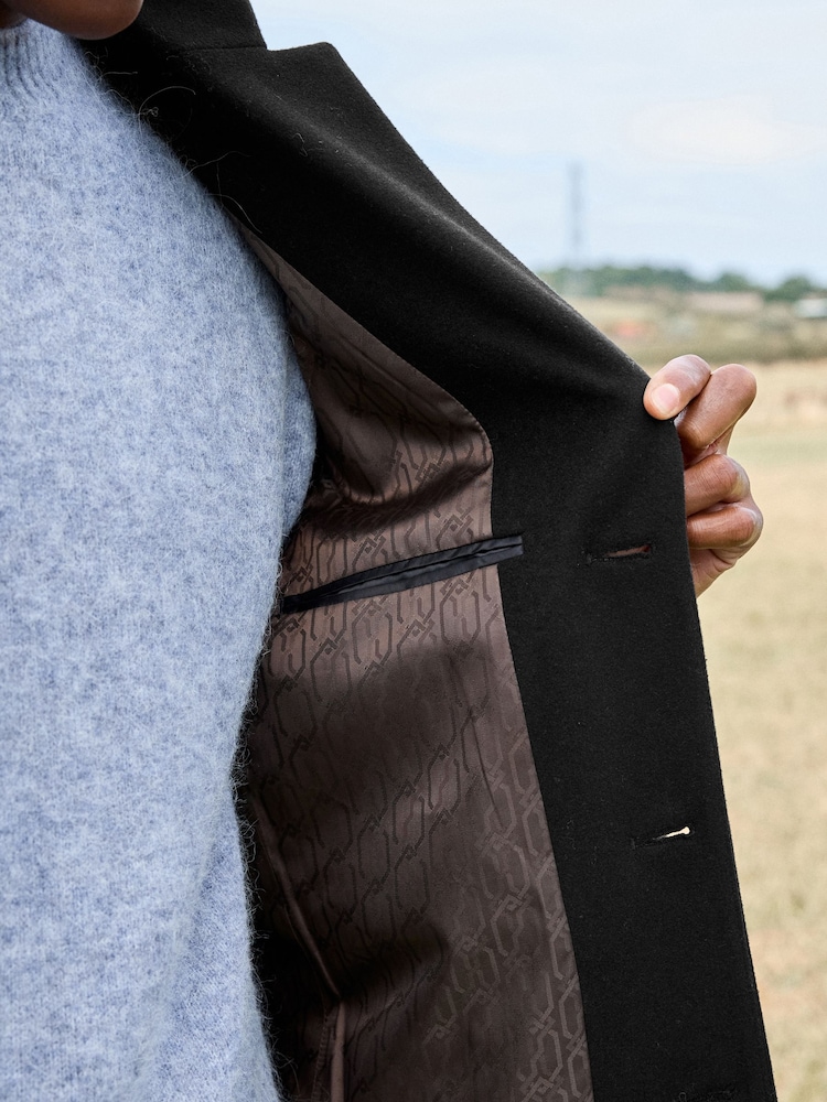 Black Epsom Overcoat with Wool - Image 5 of 11