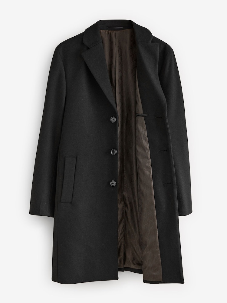 Black Epsom Overcoat with Wool - Image 7 of 11
