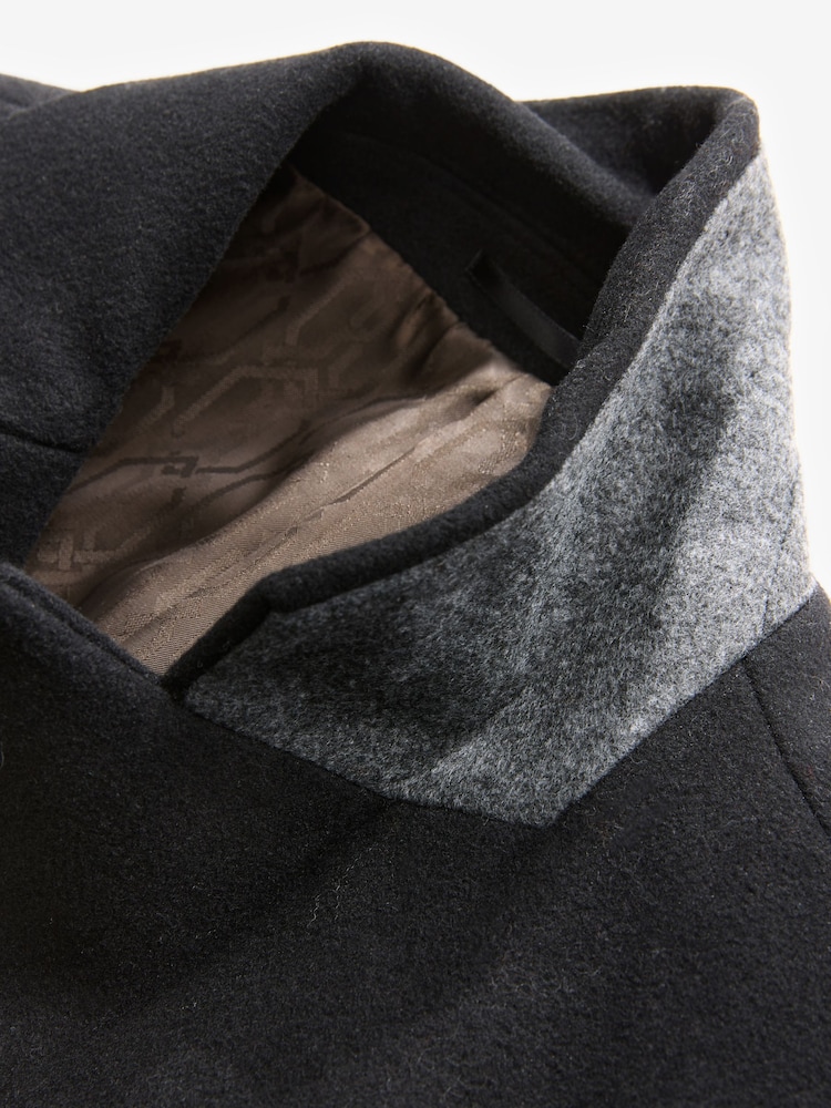Black Epsom Overcoat with Wool - Image 8 of 11