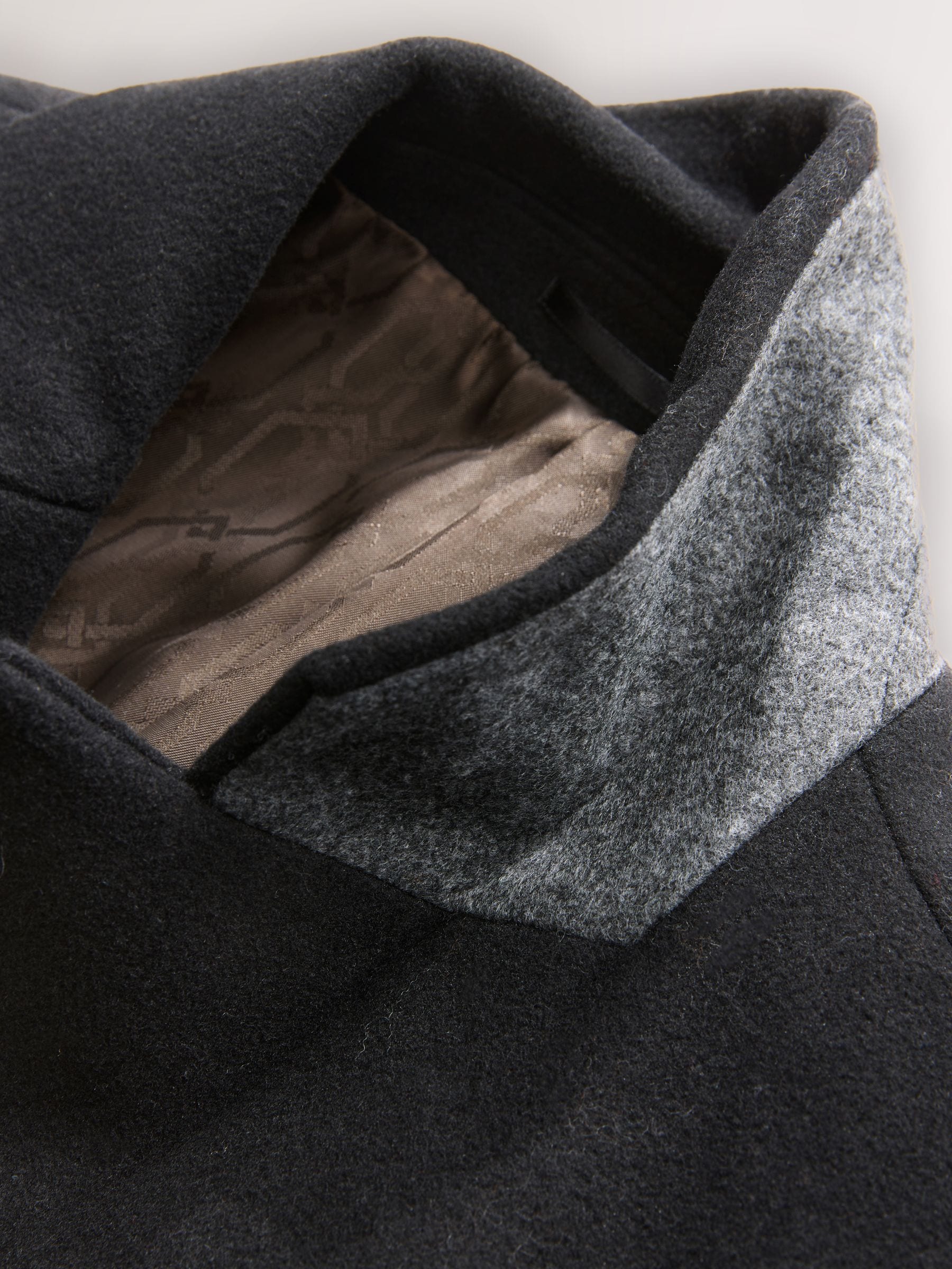 h*6様 At Last&Co WOOL OVER COAT Buy Black Regular Fit N. Premium Epsom Overcoat with Wool from