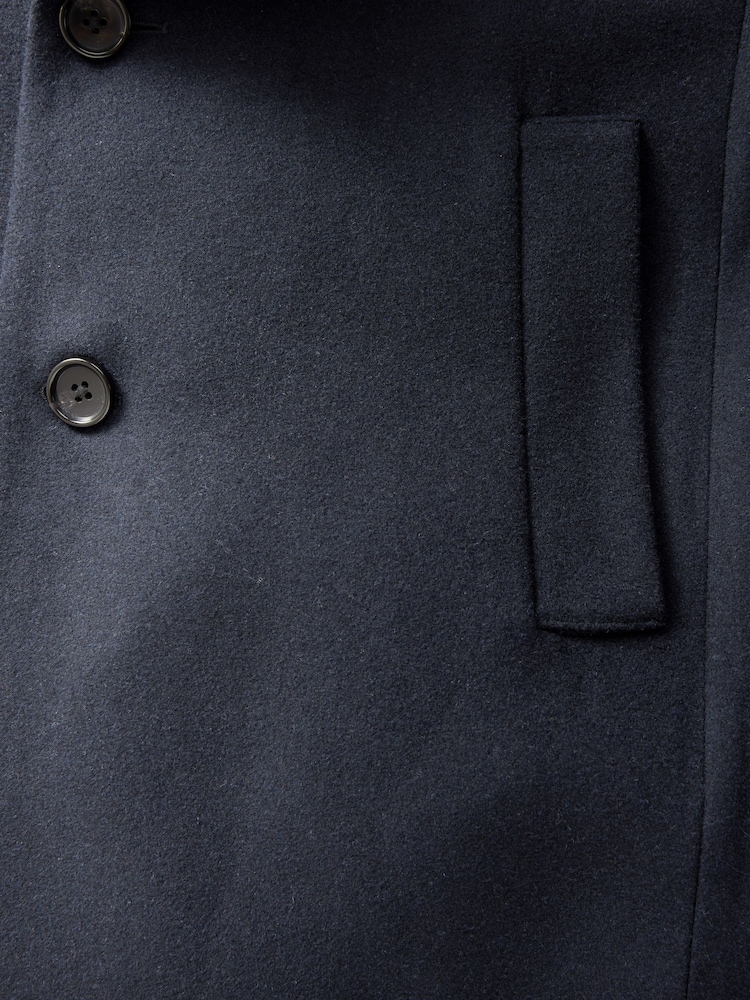 Blue Navy Epsom Overcoat with Wool - Image 10 of 10