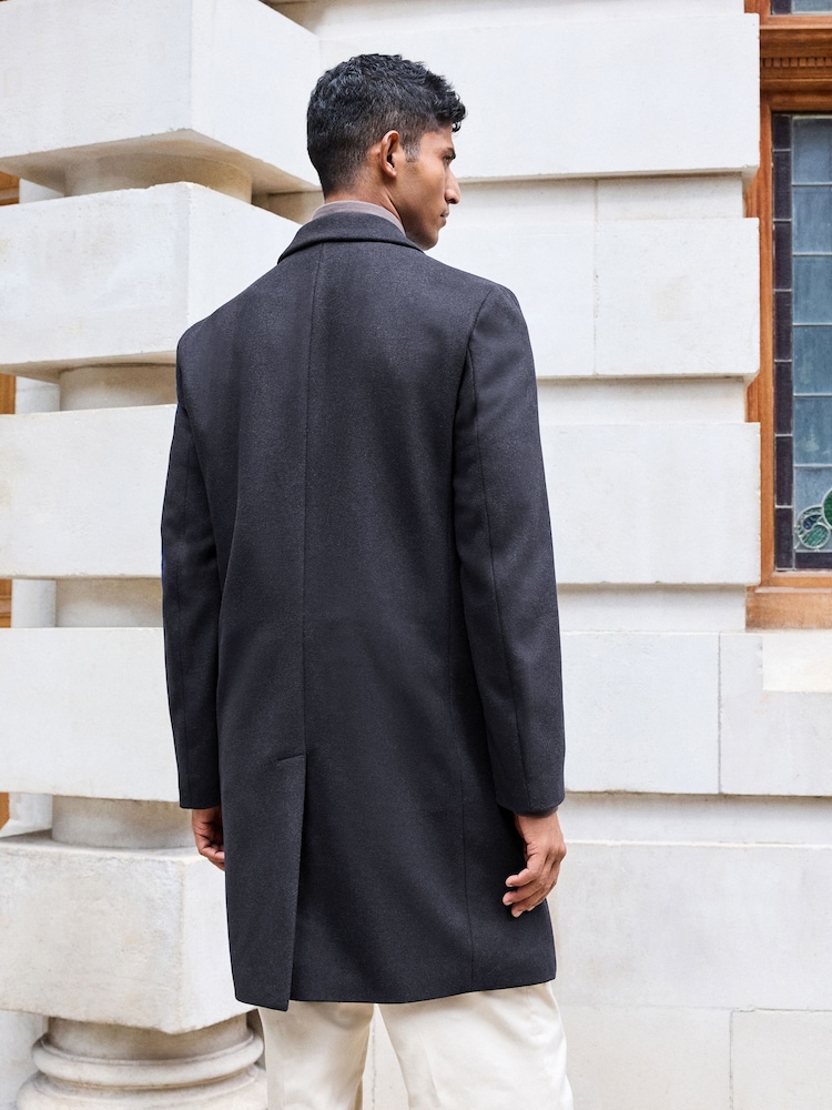 Blue Navy Epsom Overcoat with Wool - Image 2 of 10