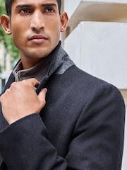 Blue Navy Epsom Overcoat with Wool - Image 5 of 10