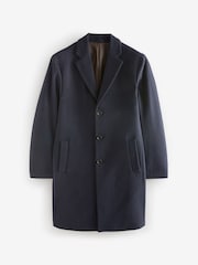 Blue Navy Epsom Overcoat with Wool - Image 7 of 10