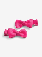 JoJo Maman Bébé Fuchsia Pair Of Bow Clips - Image 1 of 1