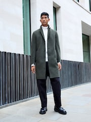 Khaki Green Epsom Overcoat with Wool - Image 2 of 9